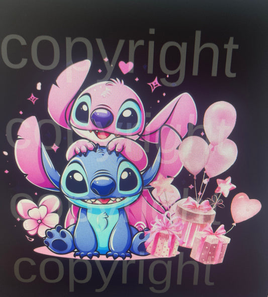 Stitch & Angel Birthday Shirt