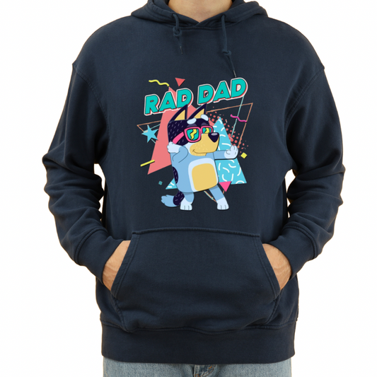 Bluey Rad Dad Hoodies