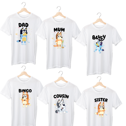 Bluey Family Tshirts Brisbane