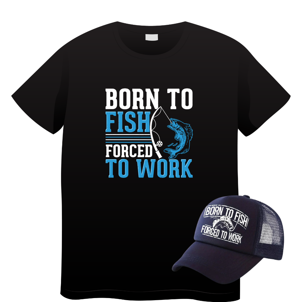 Born to Fish Tshirt and cap