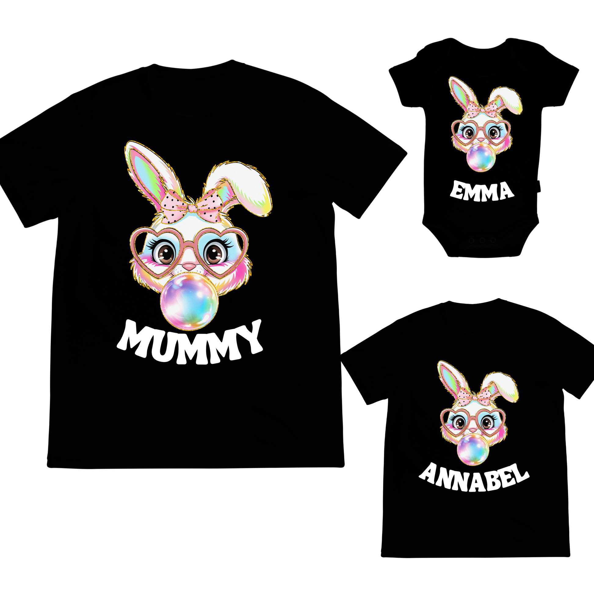 Personalised Tshirts Custom Tshirts Family Easter Set