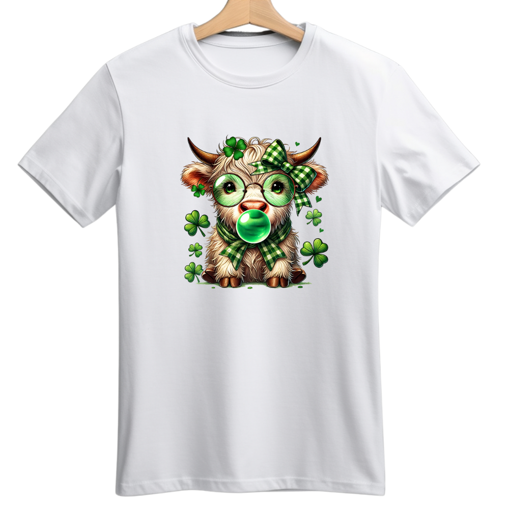 Highland Cow St Patricks Day Tshirt - St Paddy's Highland Cow Tshirt