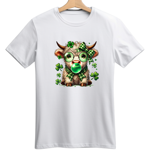 Highland Cow St Patricks Day Tshirt - St Paddy's Highland Cow Tshirt