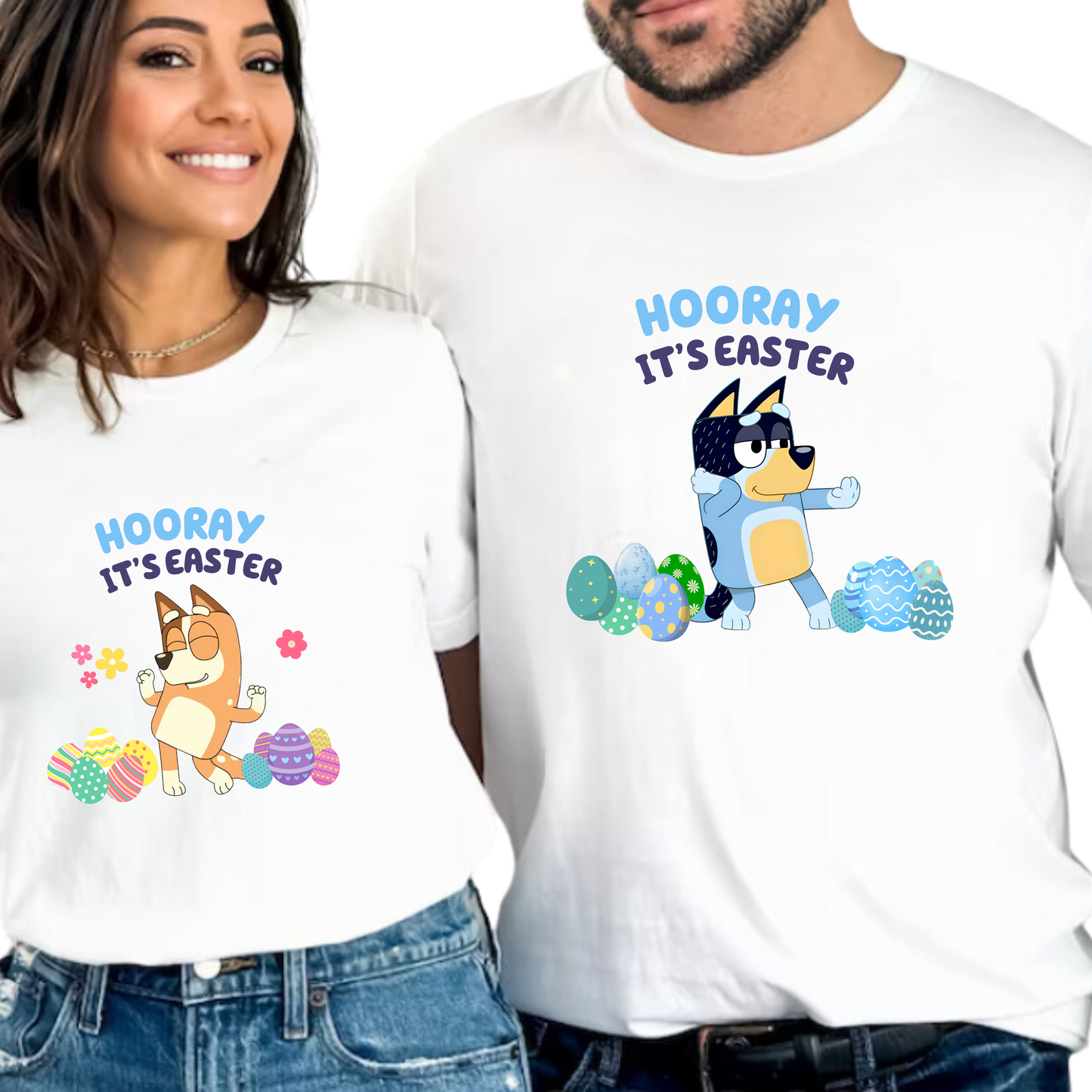 Easter Bluey Family Shirts - Bluey Bingo Chilli Bandit