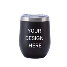 Load image into Gallery viewer, Personalised Black Double Wall Insulated 12oz Tumbler
