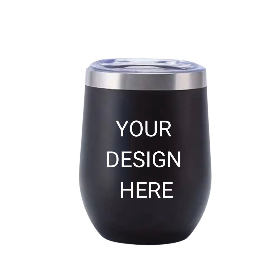 Personalised Black Double Wall Insulated 12oz Tumbler