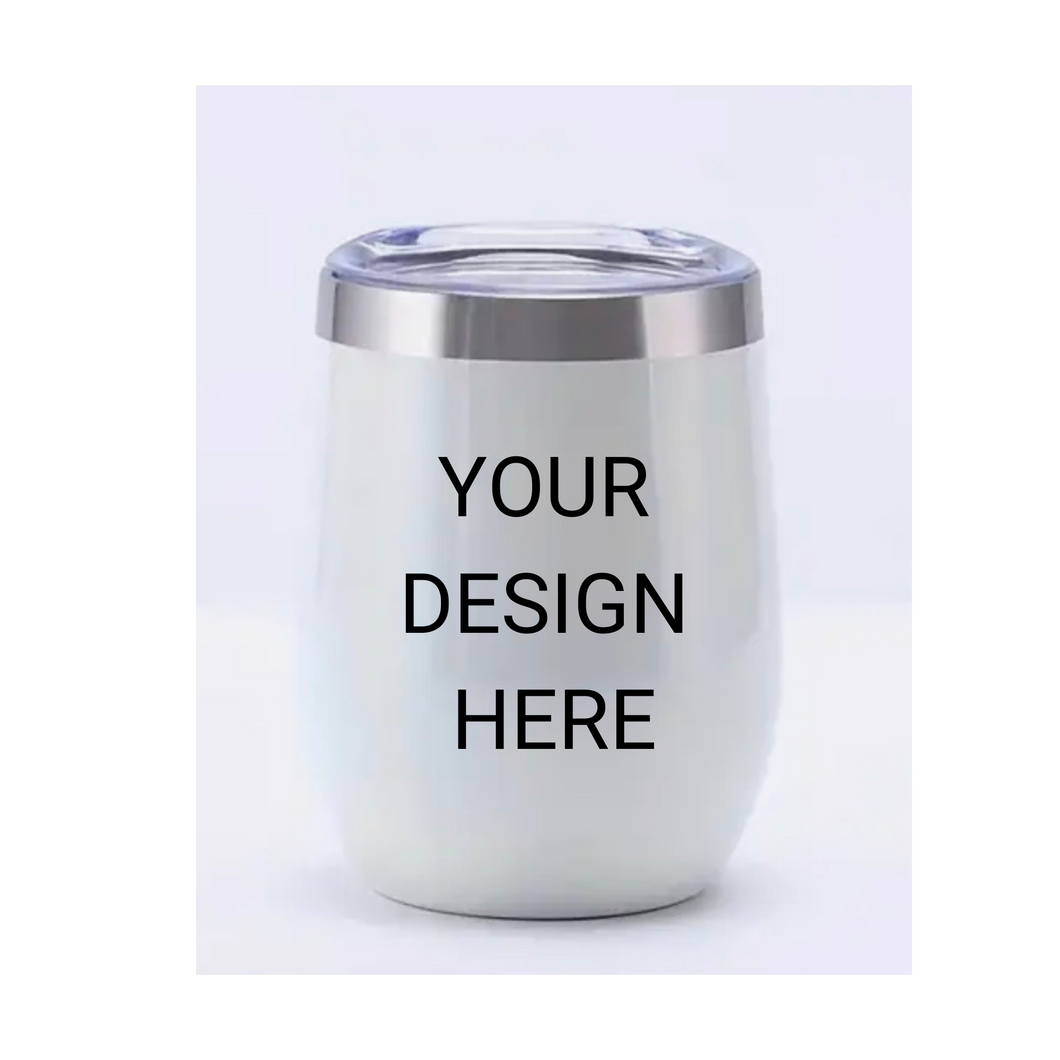 Personalised White Double Wall Insulated 12oz Tumbler