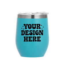 Load image into Gallery viewer, Personalised Aqua 12oz Wine Tumbler
