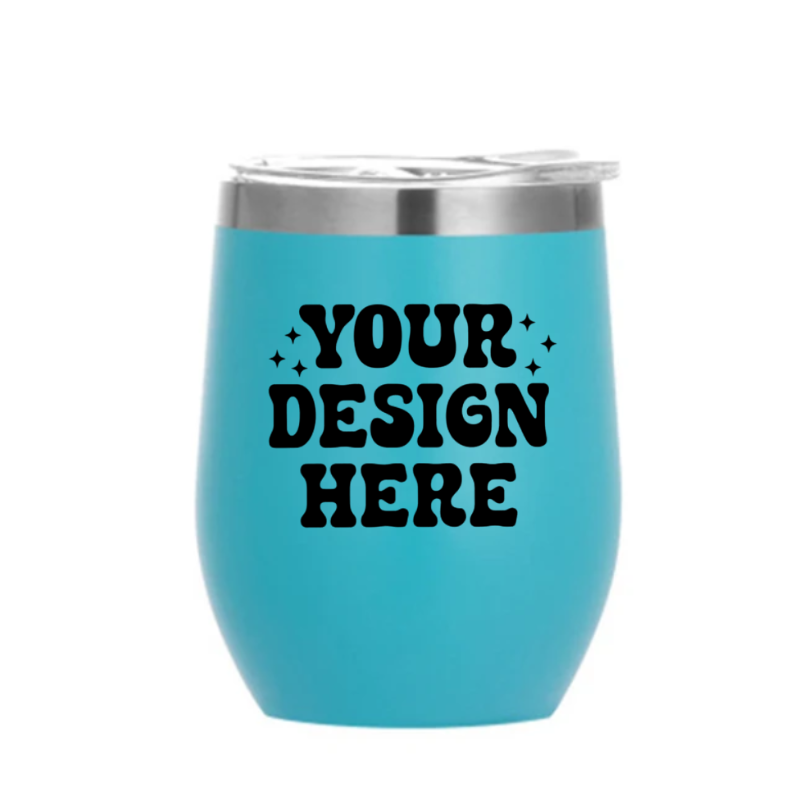 Personalised Aqua 12oz Wine Tumbler