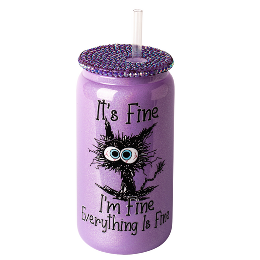 I'm Fine Shimmer Bling Cup