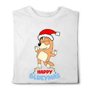 Happy Blueymas Matching Tshirts - White