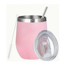 Load image into Gallery viewer, Personalised Pink 12oz Wine Tumbler
