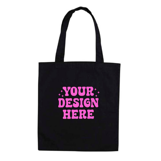 Personalised Black Tote Bag