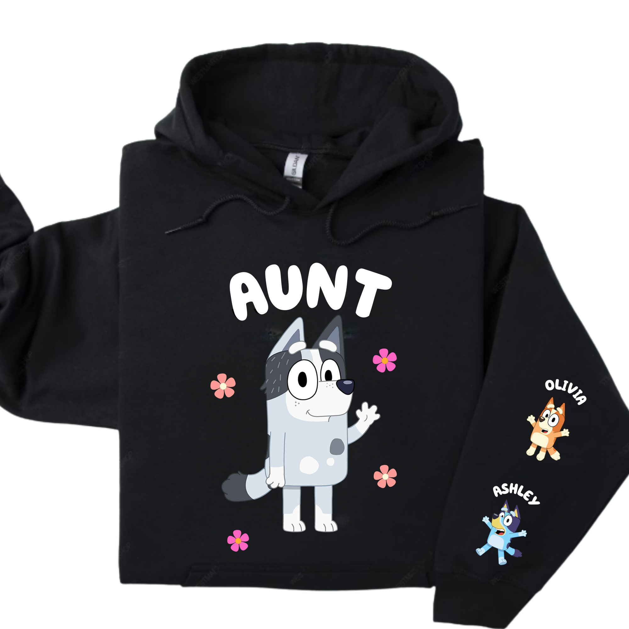 Bluey Hoodie Personalised Mum, Gran, Nan, Aunt