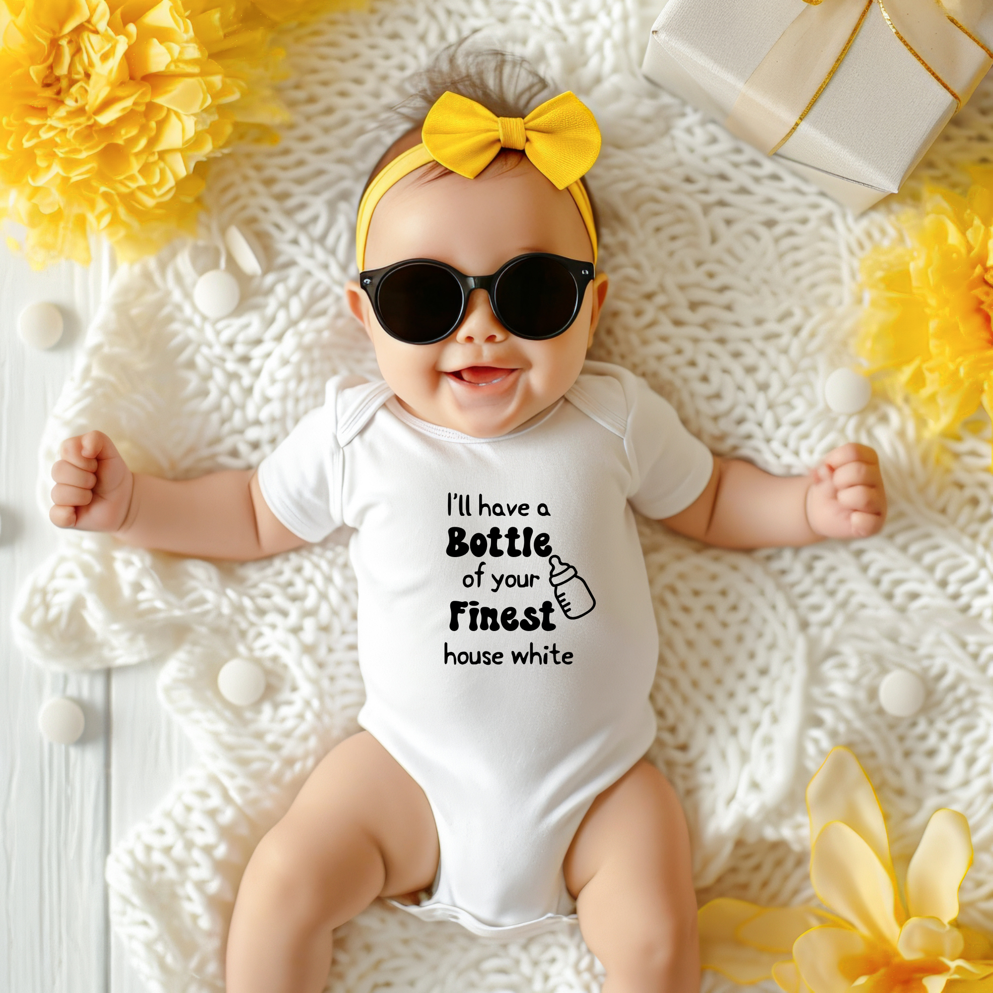 I'll Have a Bottle of Your Finest House White Baby Onesie