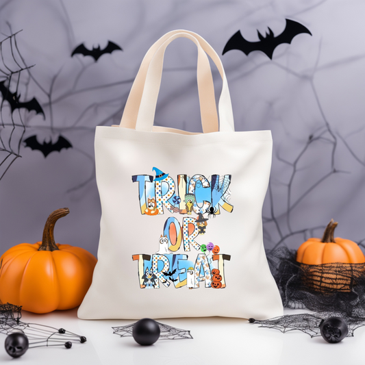 Bluey Trick or Treat Tote Bag Halloween