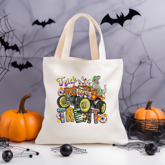 Dino Truck Tote Bag Halloween