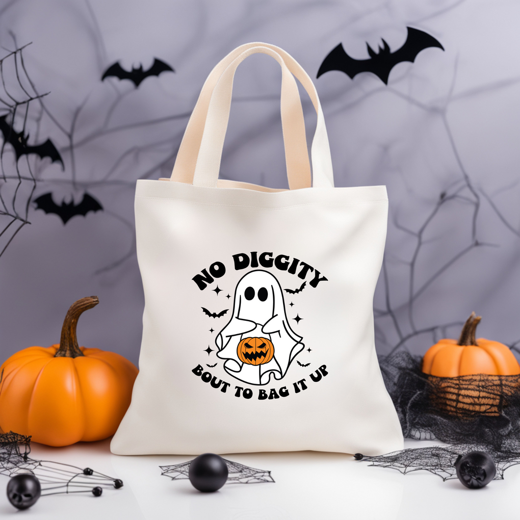 No Diggity Tote Bag Halloween