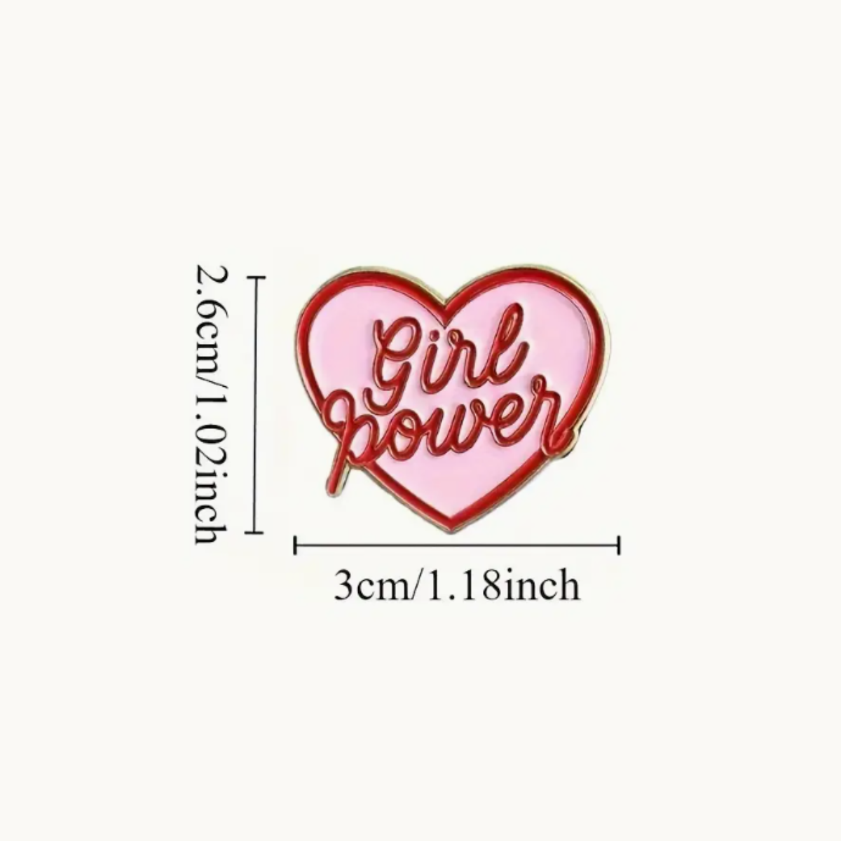 Girl Power Enamel Pin Brooch