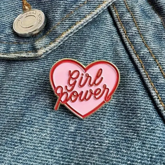 Girl Power Enamel Pin Brooch