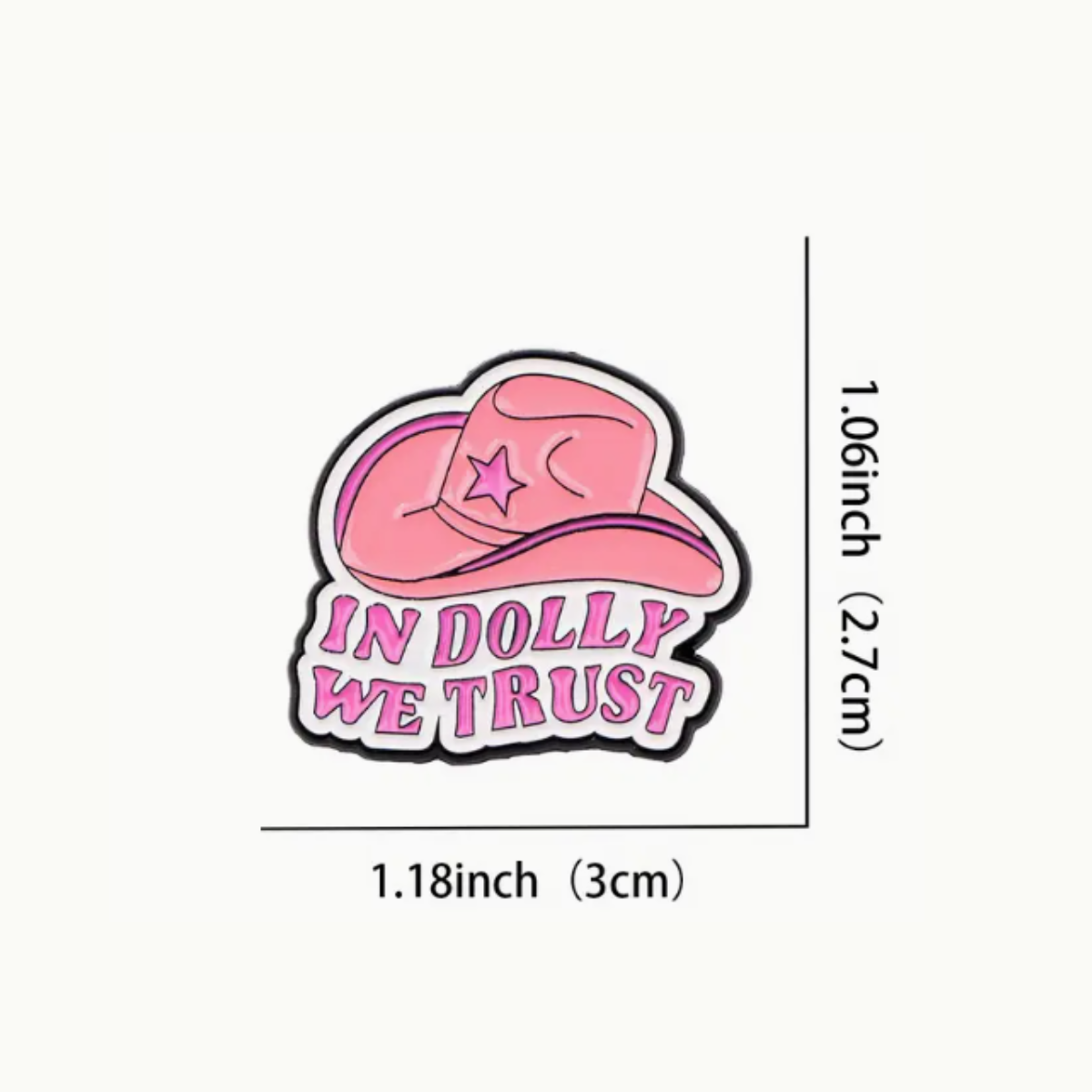 In Dolly We Trust Enamel Pin Brooch