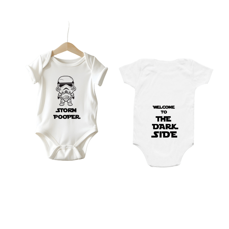 Simpli Must Have Baby Onesie Storm Pooper Welcome to the Dark Side Onesie
