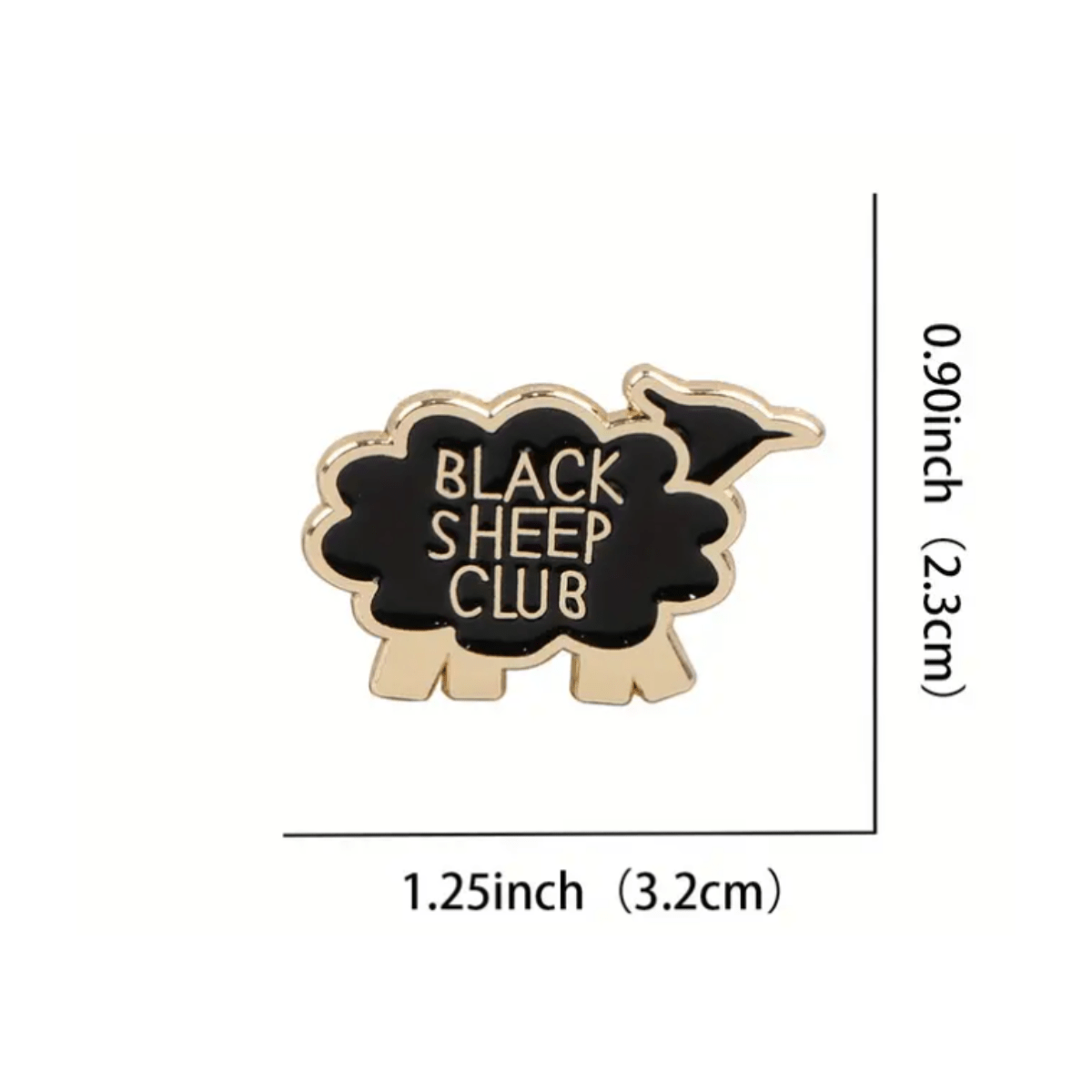 Simpli Must Have Enamel Pin Black Sheep Enamel Pin Brooch