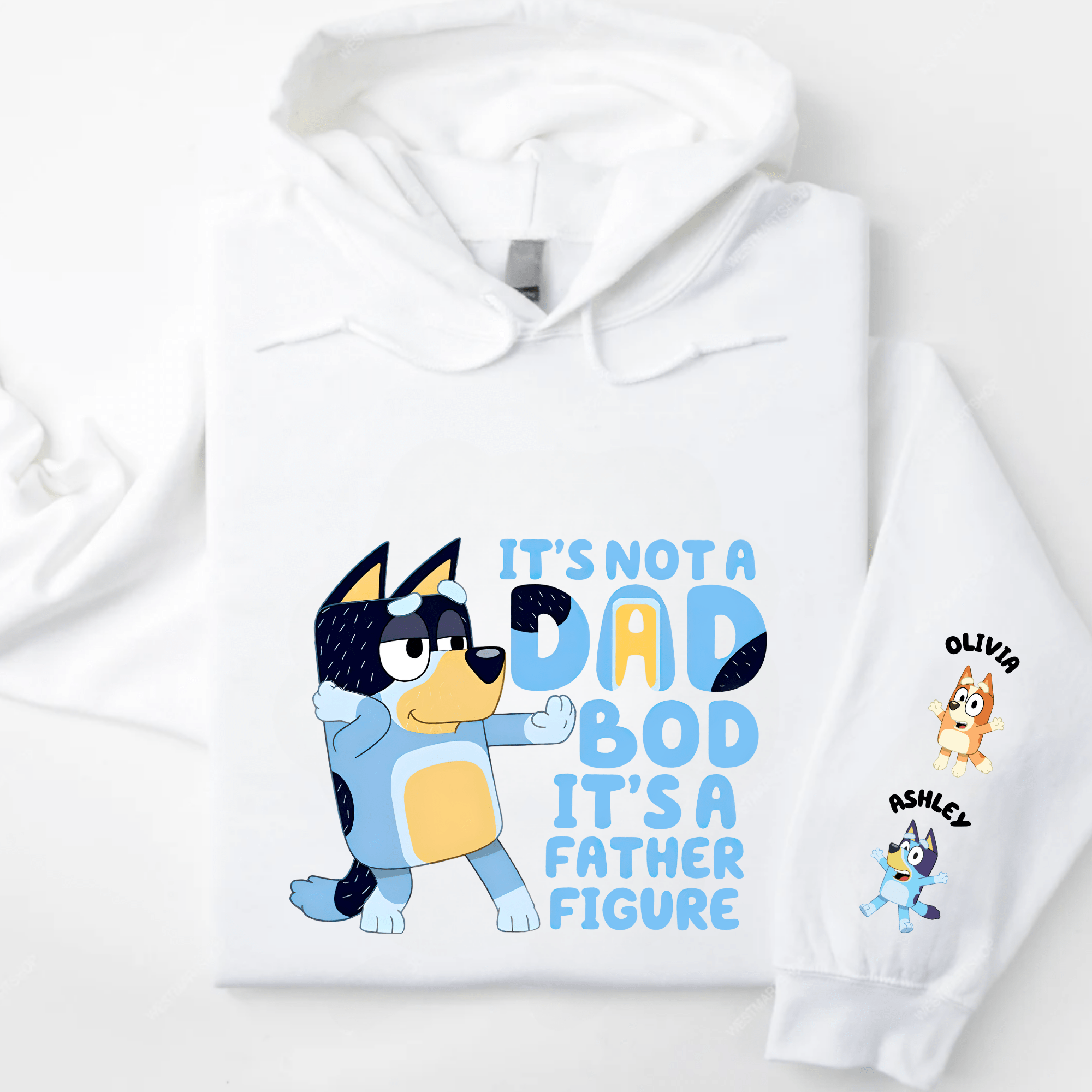 Simpli Must Have Hoodie Bluey It's Not a Dad Bod it's a Father Figure Hoodie Personalised