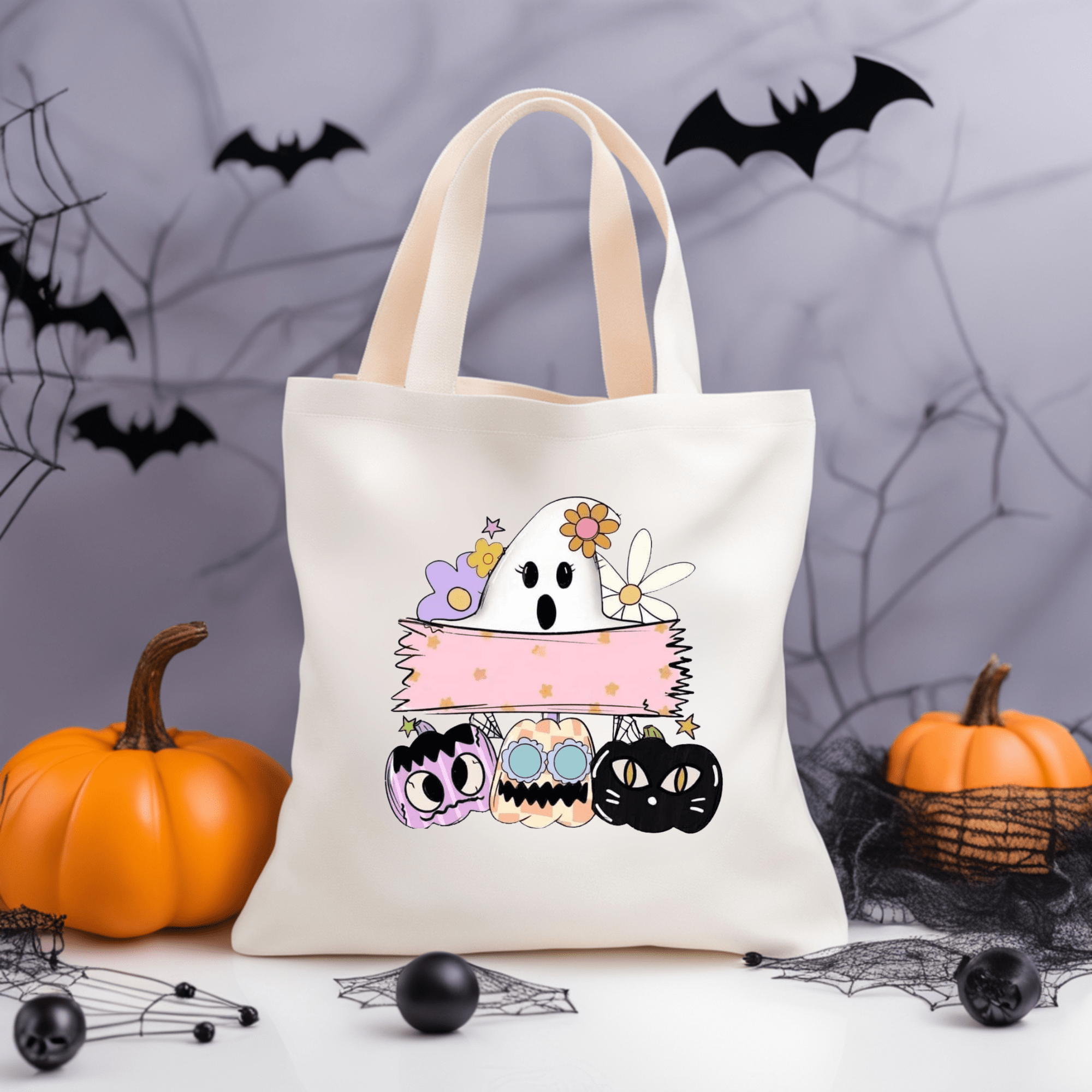 Simpli Must Have Tote Bag Cute Ghost Tote Bag Halloween