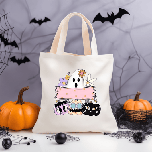Simpli Must Have Tote Bag Cute Ghost Tote Bag Halloween