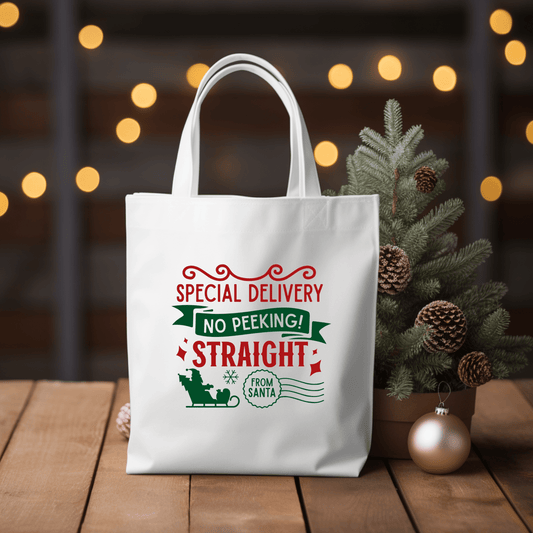 Simpli Must Have Tote Bag No Peeking Xmas Tote Bag