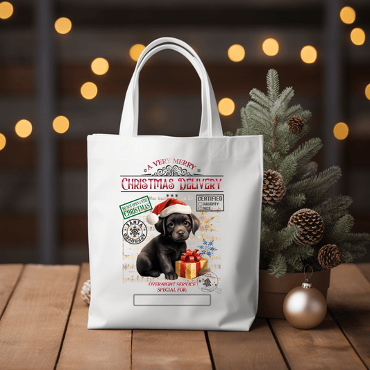 Simpli Must Have Tote Bag Puppy Personalised Xmas Tote Bag