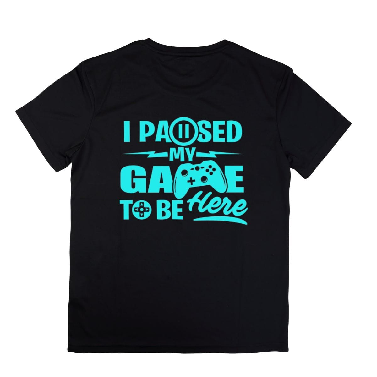 Simpli Must Have Tshirt Black with Blue Design / Kids 12 I Paused My Game to Be Here Tshirt Gamer Tshirt