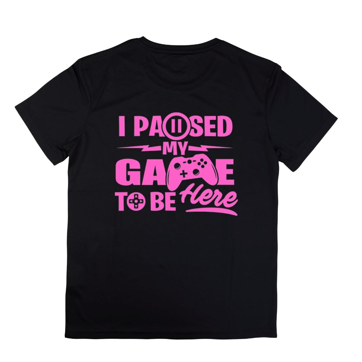 Simpli Must Have Tshirt Black with Pink Design / Kids 12 I Paused My Game to Be Here Tshirt Gamer Tshirt
