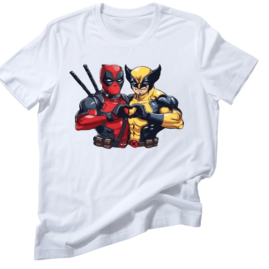 Simpli Must Have TShirt DeadPool Wolverine Heart Tshirt