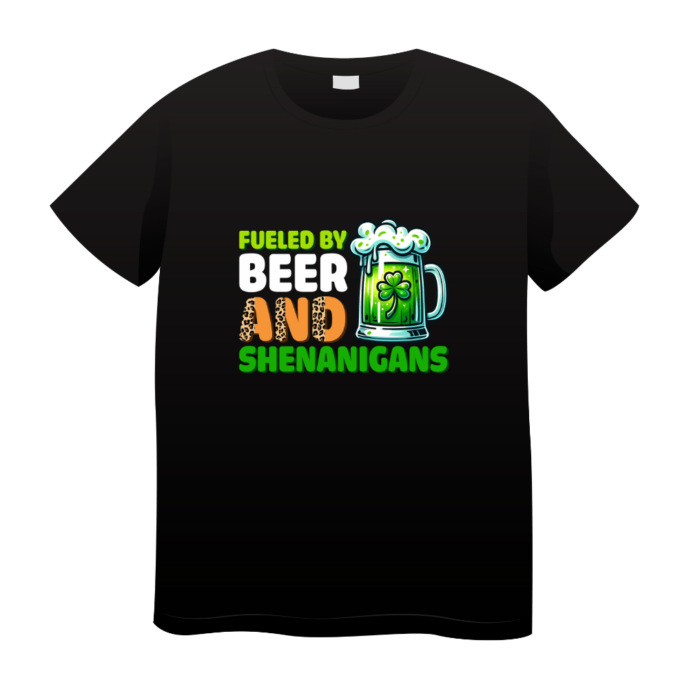 Simpli Must Have Tshirt Fueled by Beer and Shenanigans Tshirt