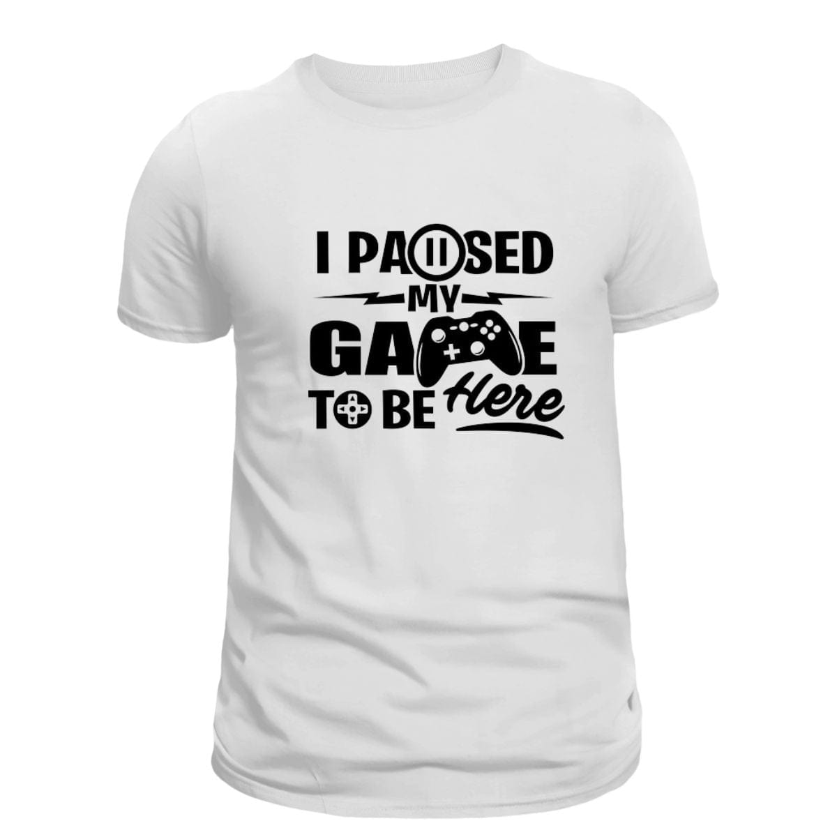 Simpli Must Have Tshirt White with Black Design / Kids 12 I Paused My Game to Be Here Tshirt Gamer Tshirt