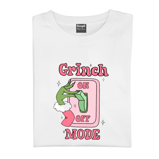 Simpli tshirt Grinch Mode Pink Tshirt