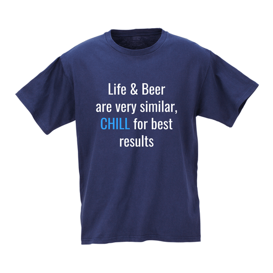 Simpli tshirt Life & Beer Chill Tshirt