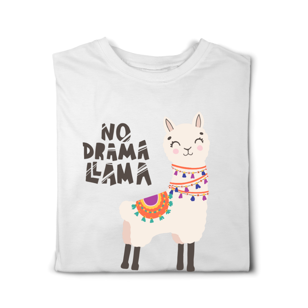 Simpli tshirt No Drama Llama Tshirt