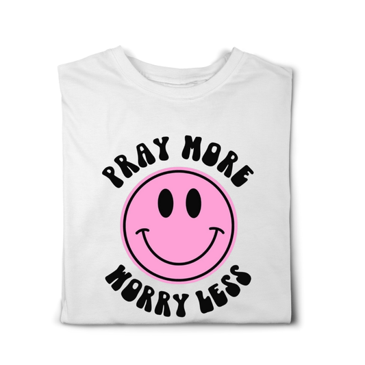 Simpli tshirt Pray More Worry Less Tshirt
