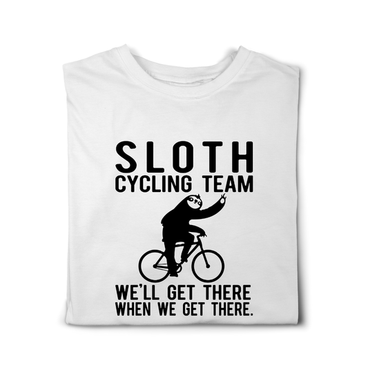 Simpli tshirt Sloth Cycling Team Tshirt