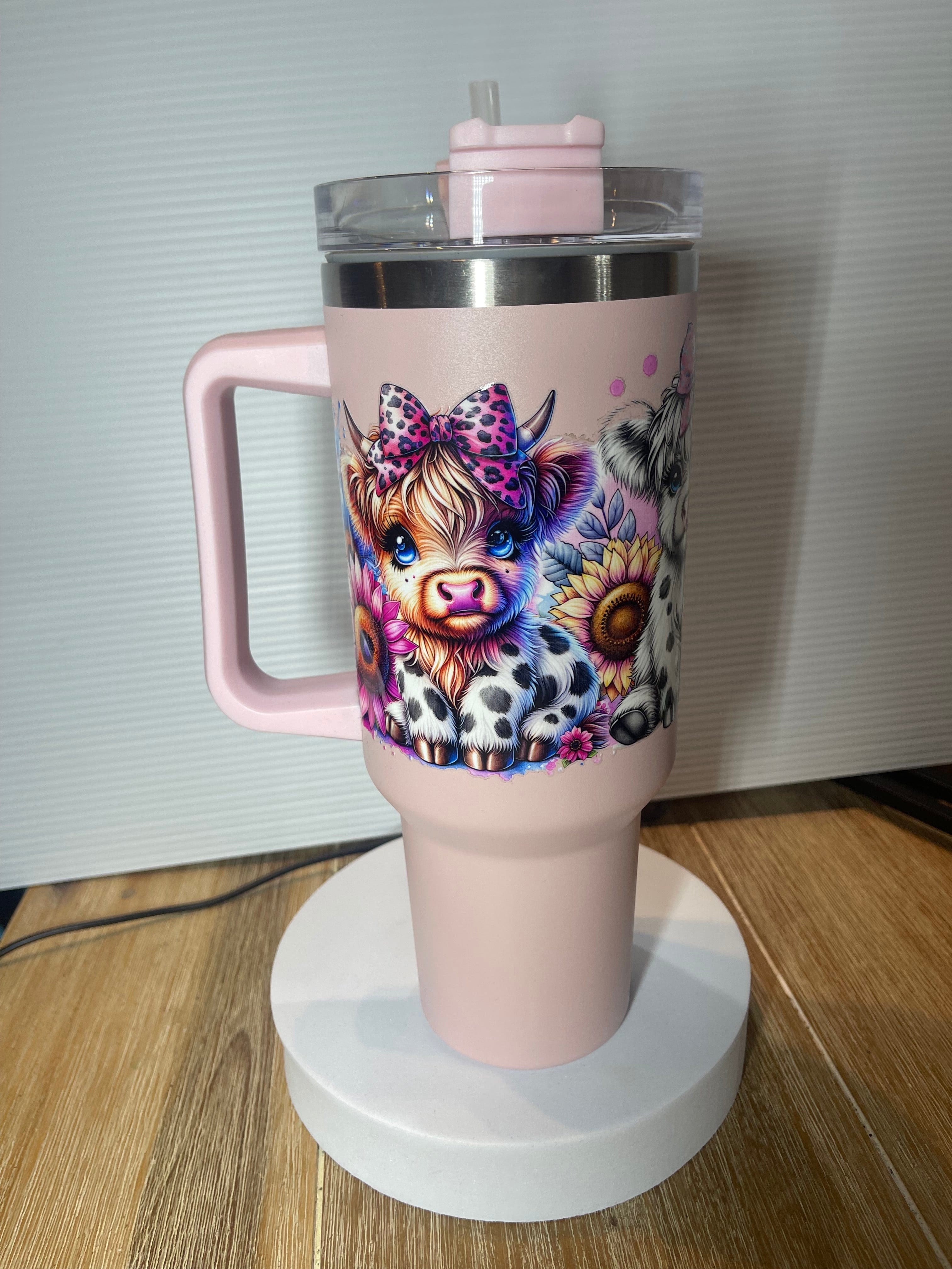 SimpliMust 40oz tumbler 40oz Highland Cows Stanley Cup