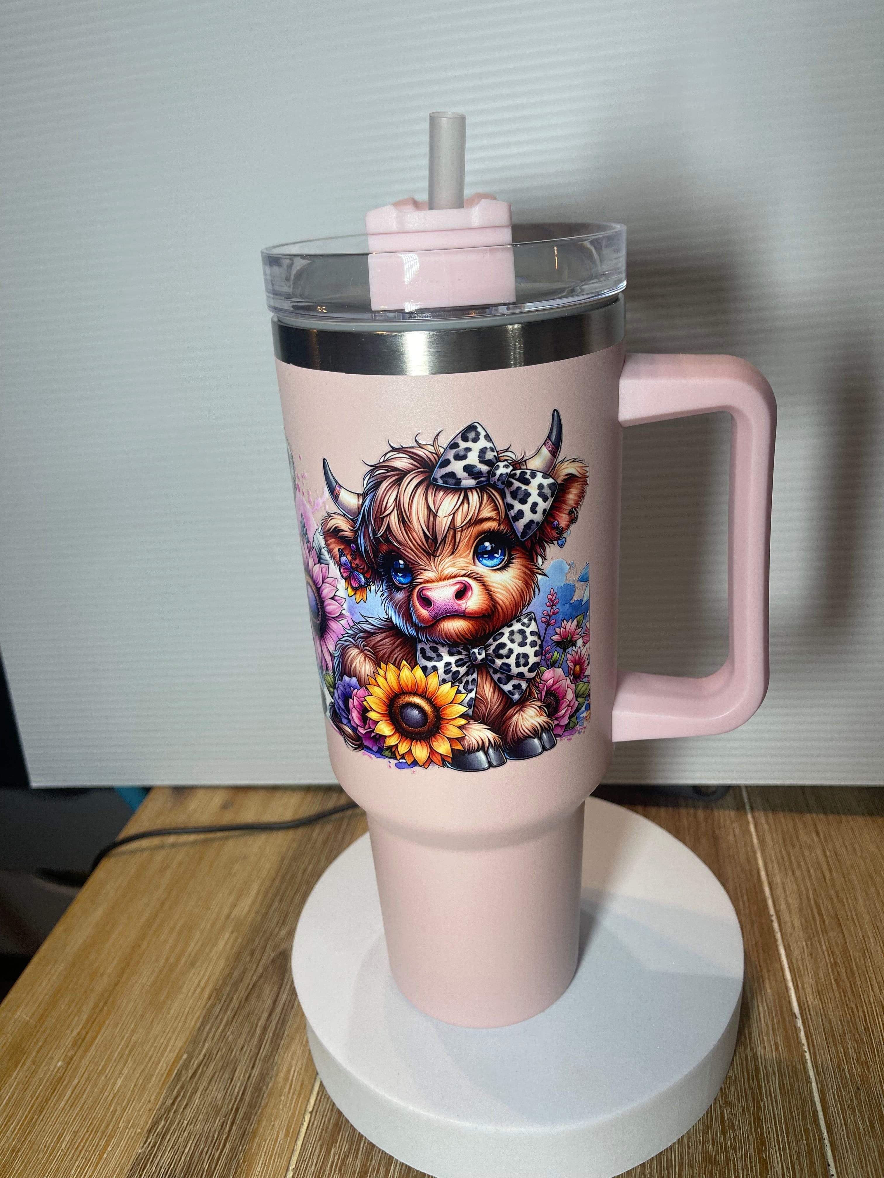 SimpliMust 40oz tumbler 40oz Highland Cows Stanley Cup