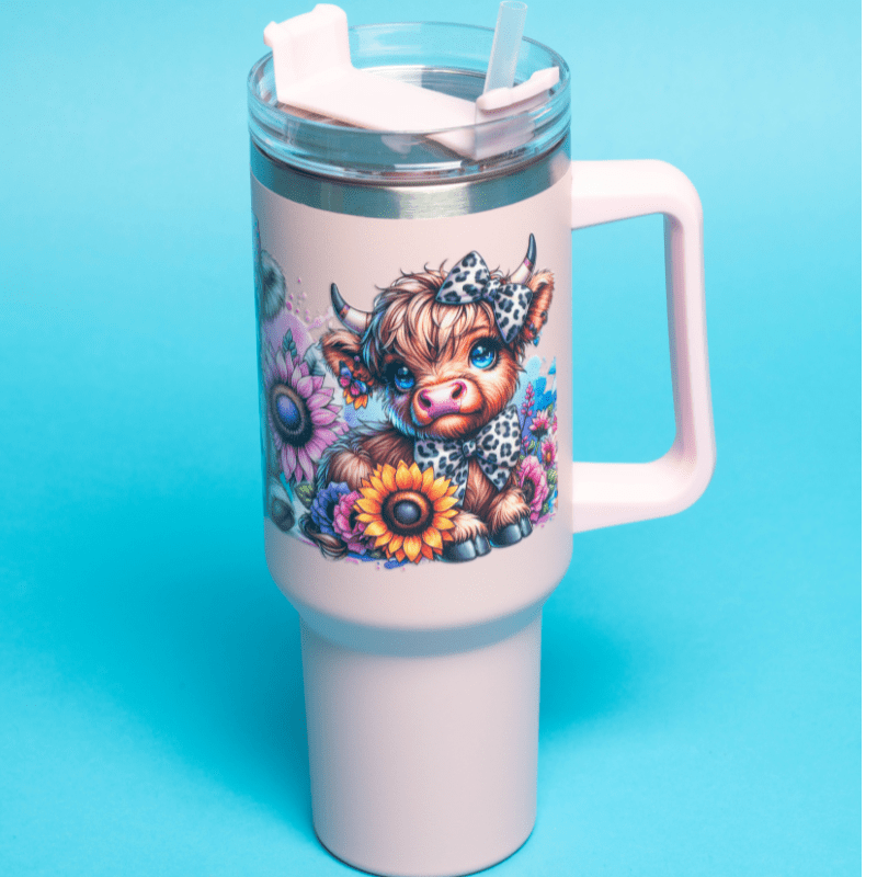 SimpliMust 40oz tumbler 40oz Highland Cows Stanley Cup