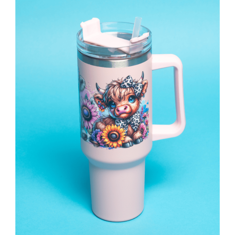 SimpliMust 40oz tumbler 40oz Highland Cows Stanley Cup