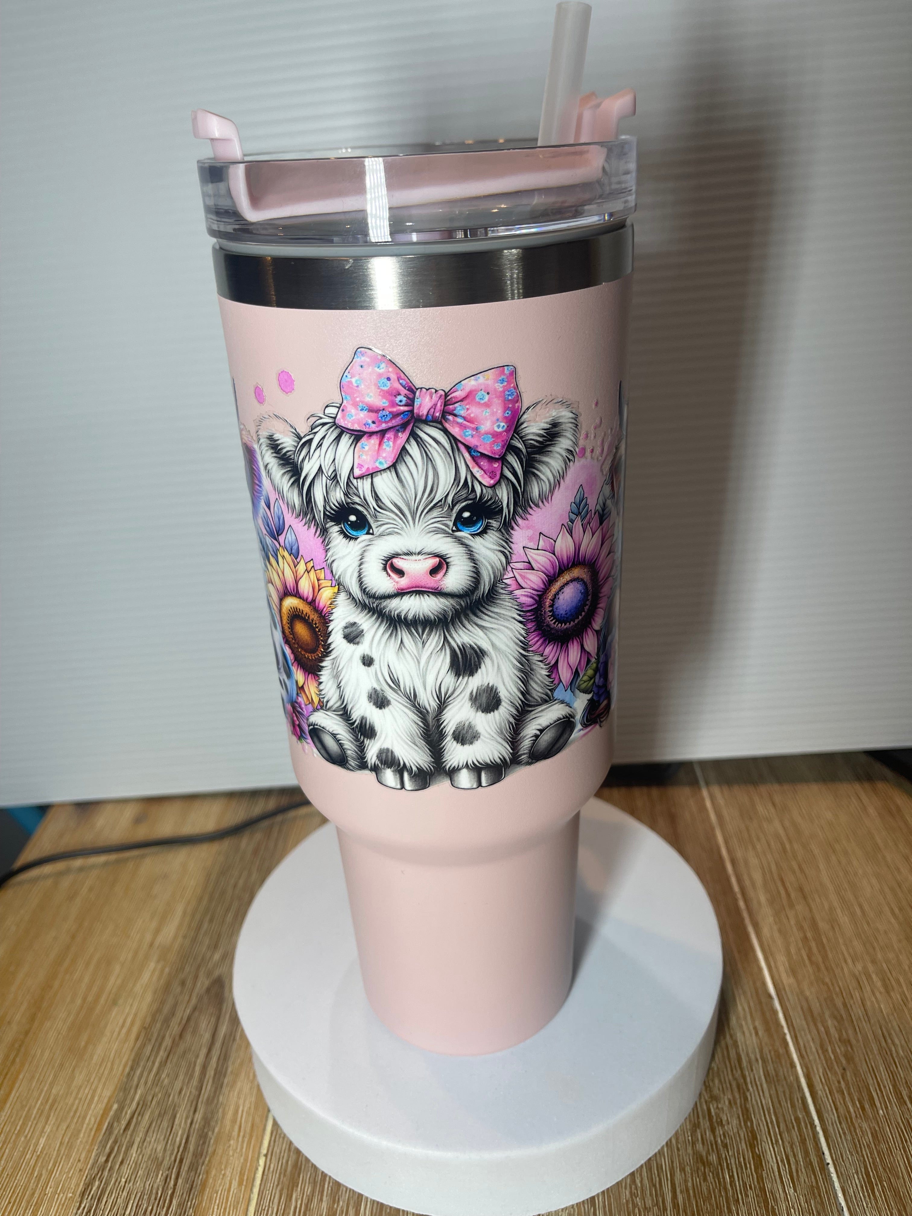 SimpliMust 40oz tumbler 40oz Highland Cows Stanley Cup