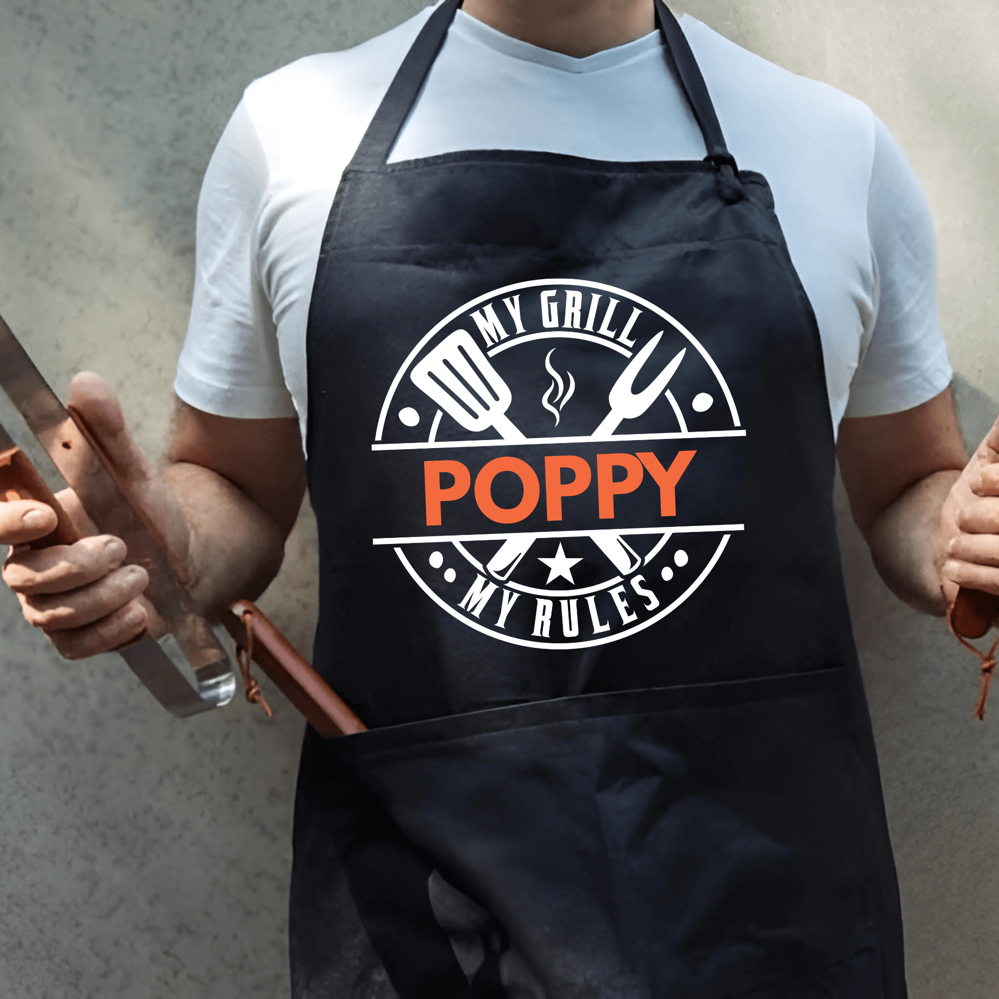 SimpliMust Aprons My Grill My Rules Personalised BBQ Apron