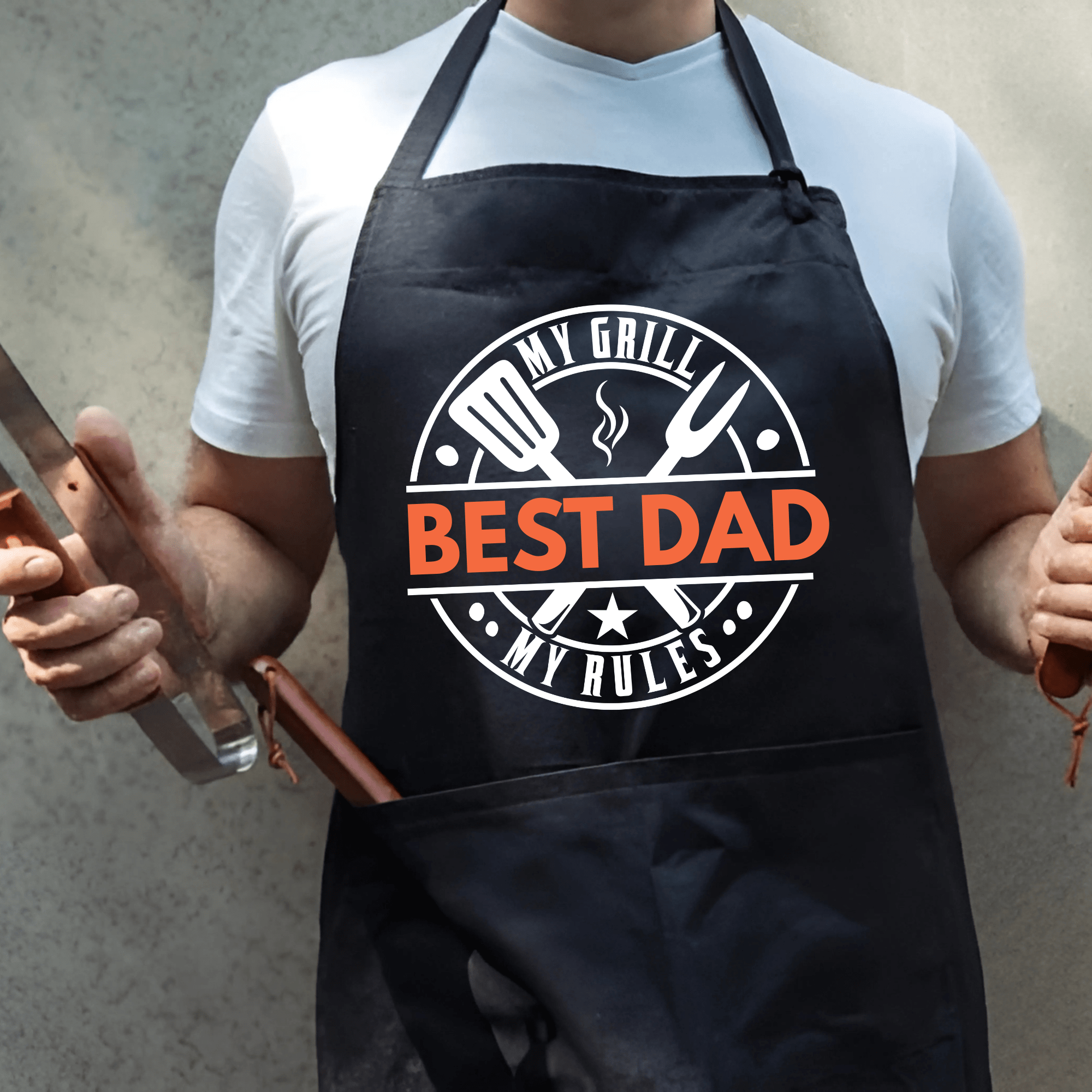 SimpliMust Aprons My Grill My Rules Personalised BBQ Apron