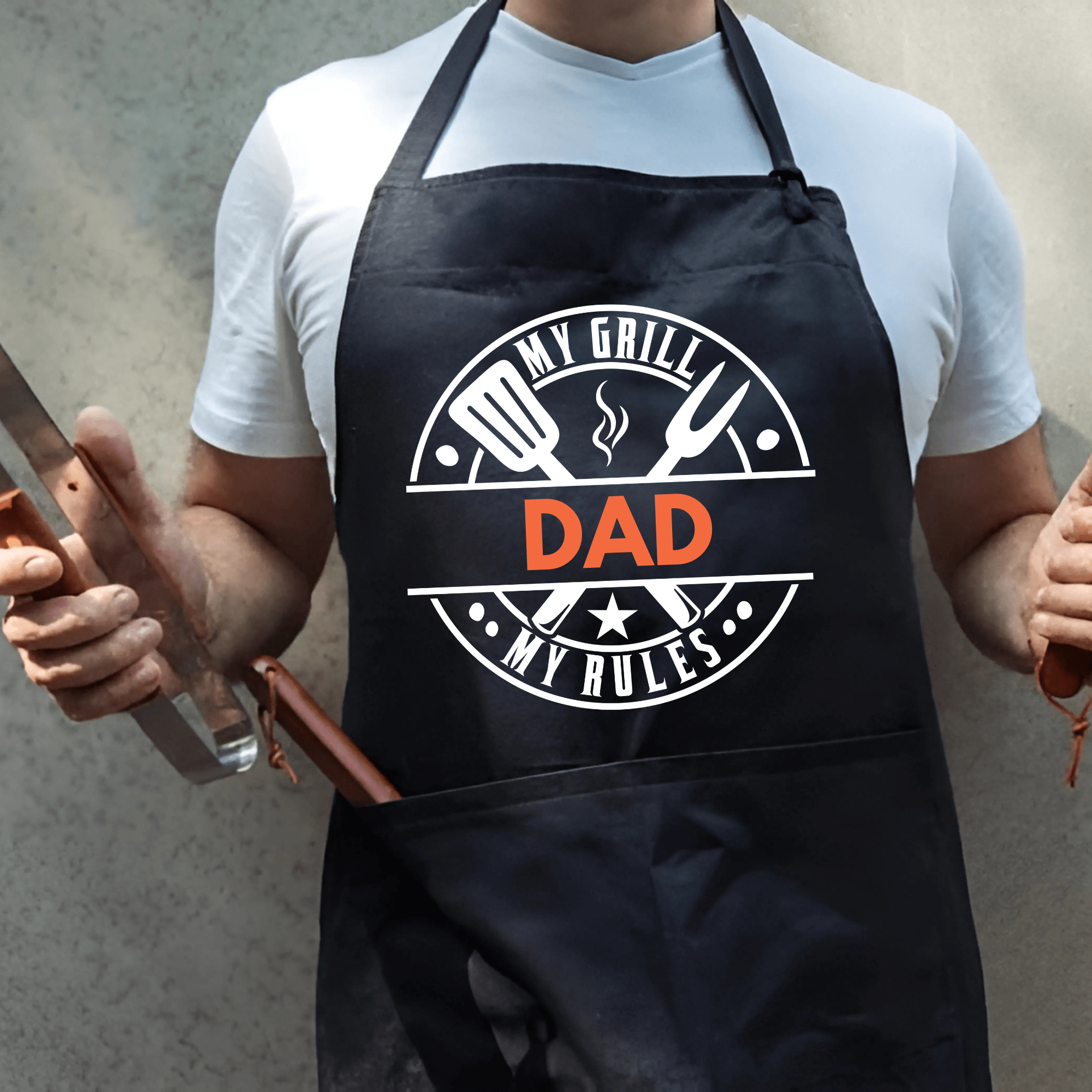 SimpliMust Aprons My Grill My Rules Personalised BBQ Apron